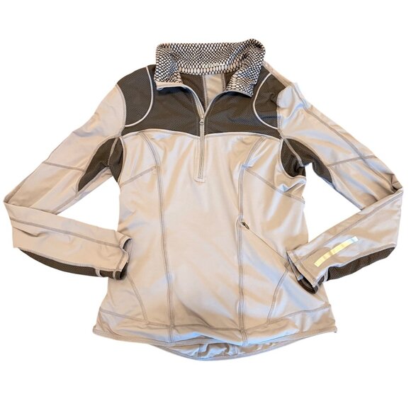 Zella Womens Activewear Quarter Zip Running Jacket Size M Thumbholes Lightweight - Picture 1 of 11
